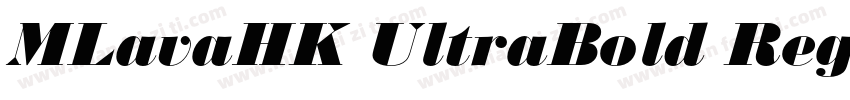 MLavaHK UltraBold Regular字体转换